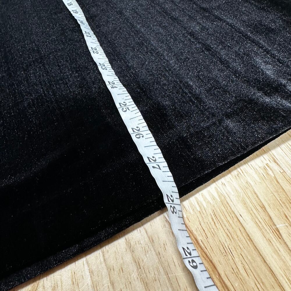 St. John NWT Crushed Velvet Black Short Sleeve Top Size S Boat Neck Stretchy - Picture 8 of 8